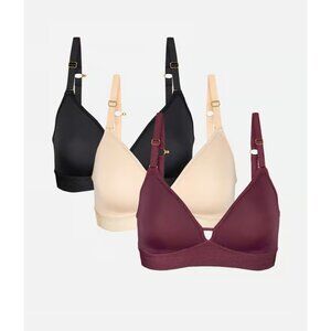 Lively The Spacer Bra Trio: Toasted Almond//Jet Black/Plum 34DD